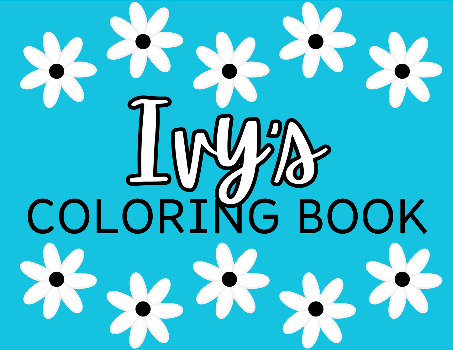 Personalized Children's Flower Garden Coloring Book