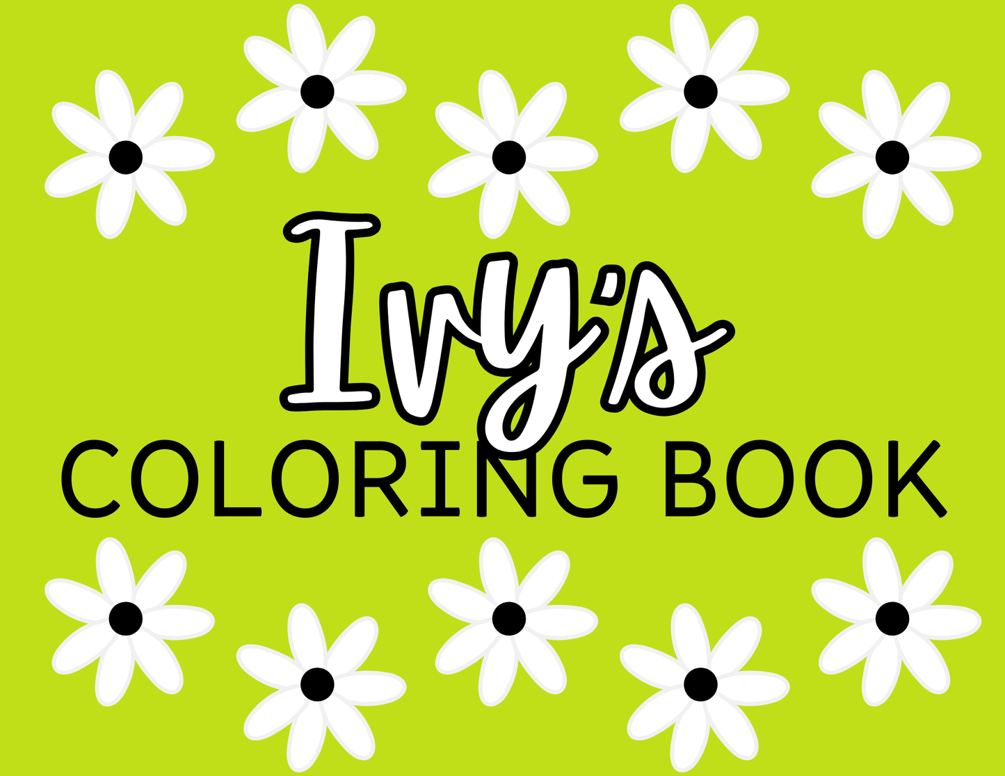 Personalized Children's Flower Garden Coloring Book