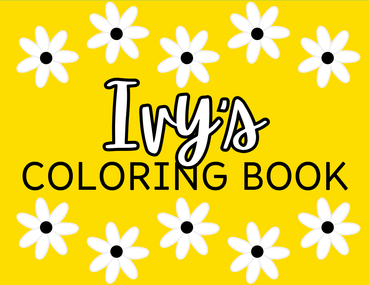 Personalized Children's Flower Garden Coloring Book